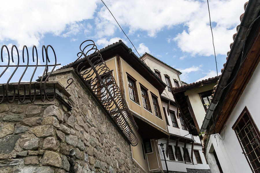 Old Town Plovdiv - Cool Curly Fence And Classic Oriel Windows Photograph