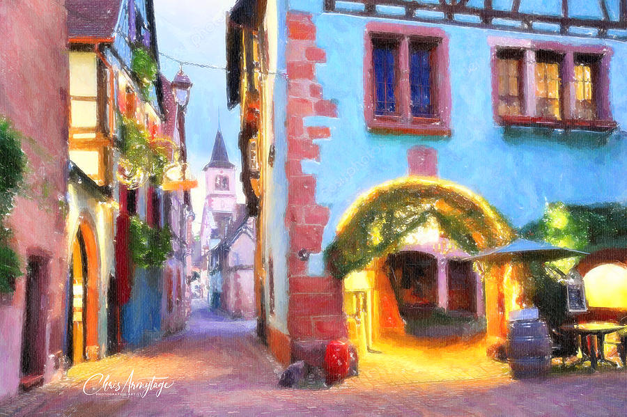 Old Town Riquewhir Painting