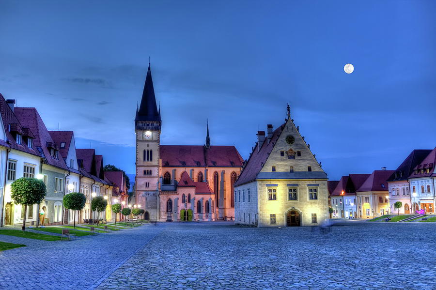 Old town square in Bardejov, Slovakia,HDR Photograph by Elenarts - Elena Duvernay photo