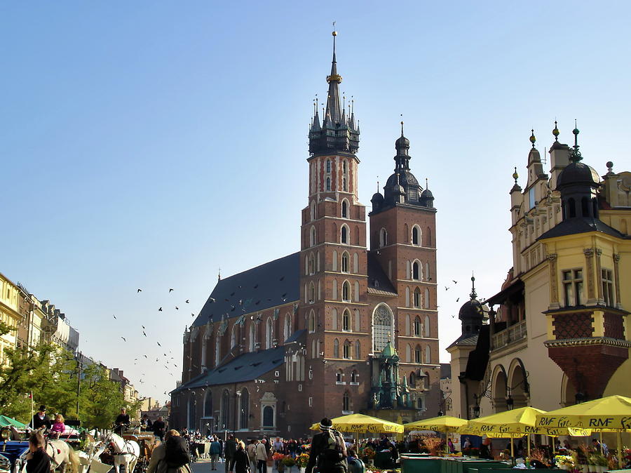 Old Town Square Krakow Photograph by Sean Hannon