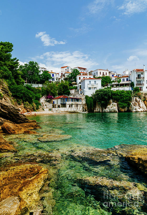 Old Town View Of Skiathos Island, Greece. Photograph