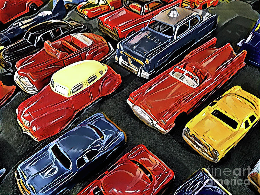 Old Toy Cars - AS8000055 Photograph by Daniel Dempster