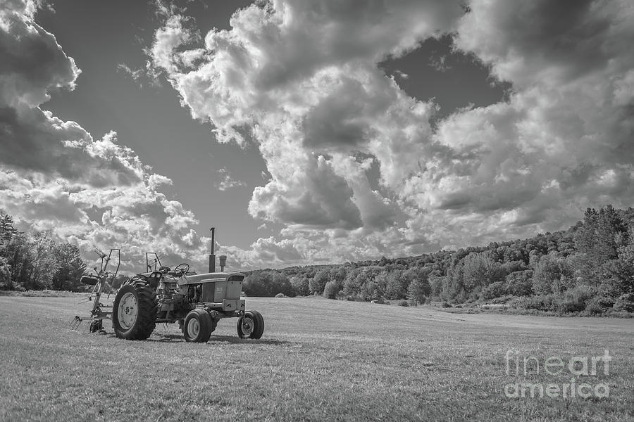 Old Tractor in the Field Ascutney Vermont Photograph by Edward Fielding