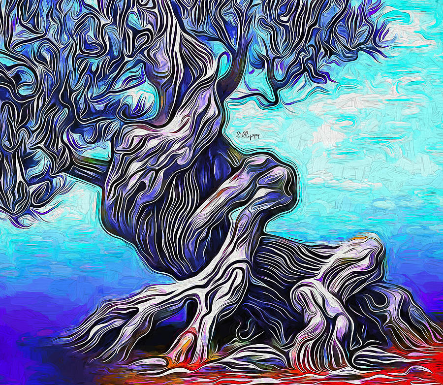 Old tree 3 Painting by Nenad Vasic