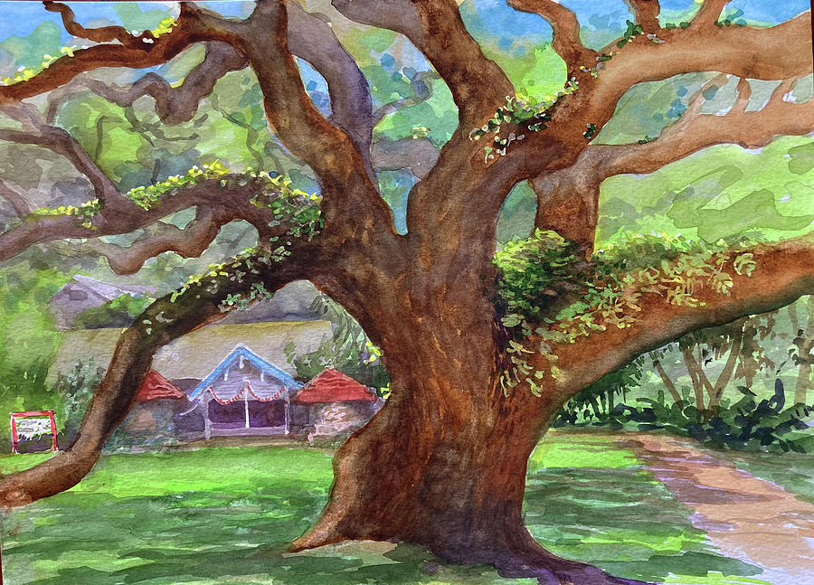 Old Tree Painting by Alla Parsons