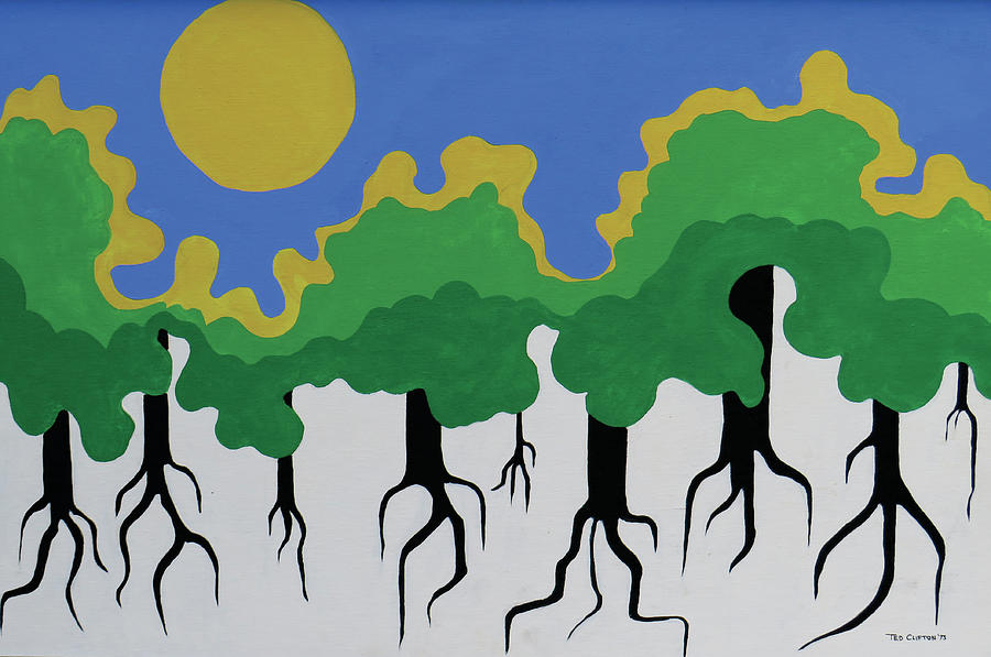 Old Trees Painting by Ted Clifton
