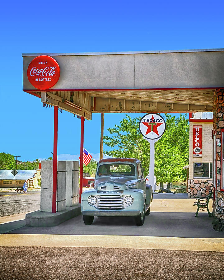 OLD TRUCK AND A COca Cola Photograph by Don Schimmel