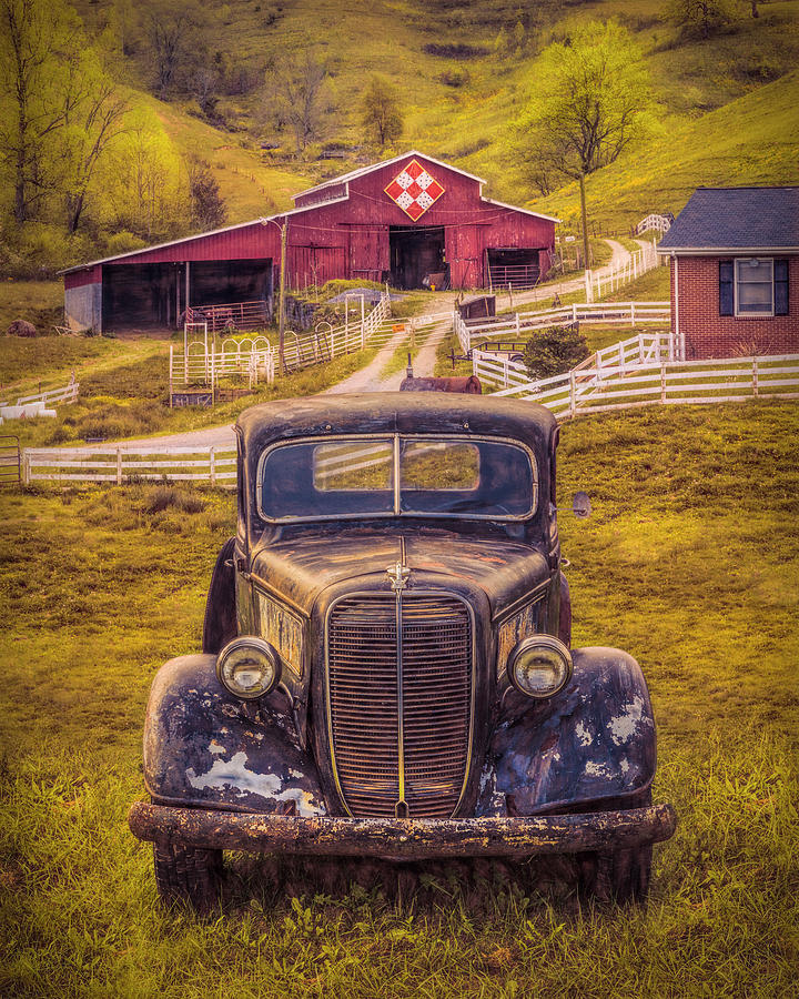  Old  Truck  at a Country  Farm in Autumn Photograph by Debra 