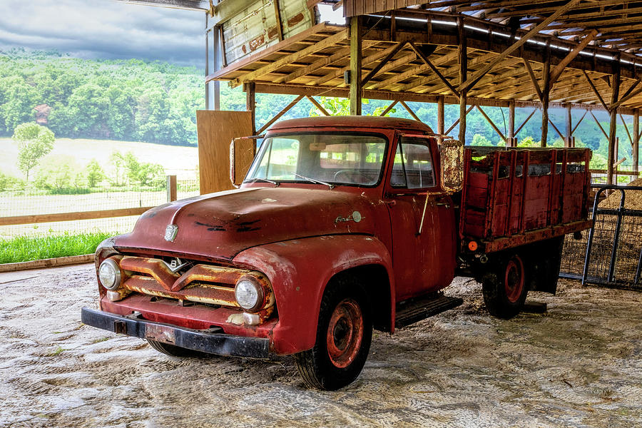 Old Truck at Mountain Valley Farm Photograph by Debra and Dave Vanderlaan