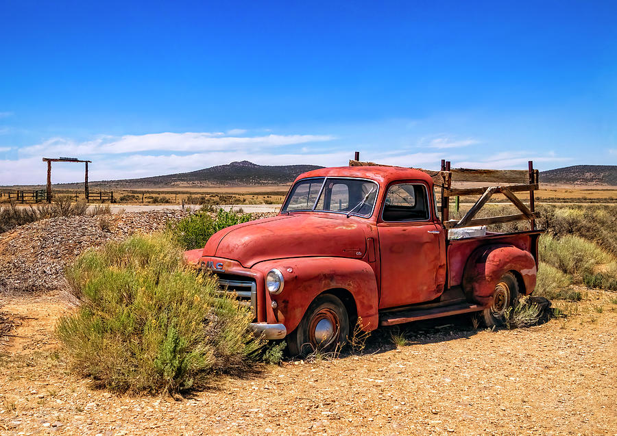 Old Truck in New Mexico Desert Photograph by Carolyn Derstine