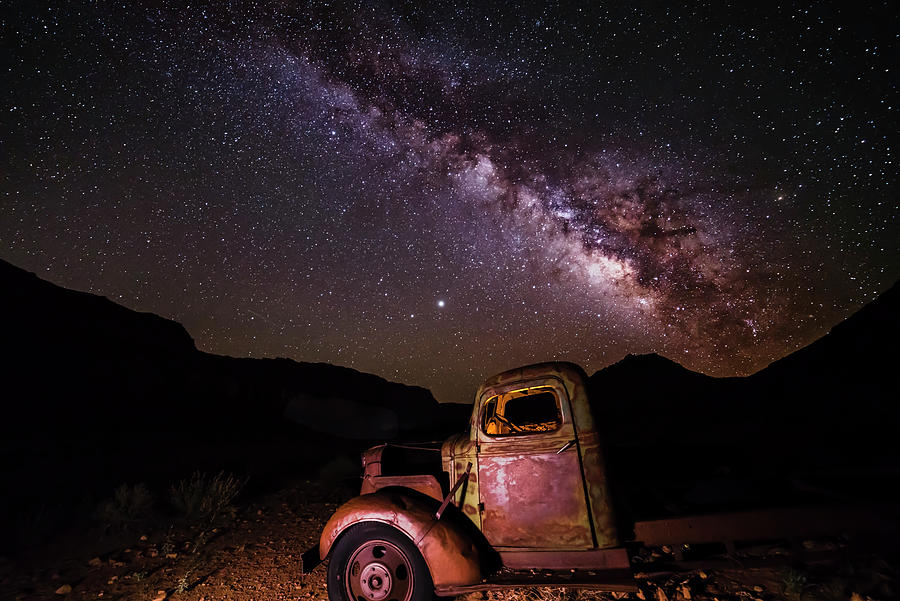 Old Truck Under The Milky Way Photograph by Kevin Campbell - Fine Art ...