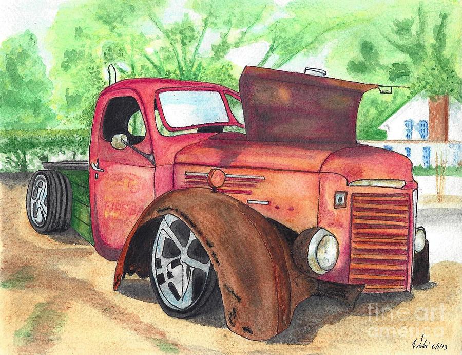 Old Truck Painting by Vicki B Littell