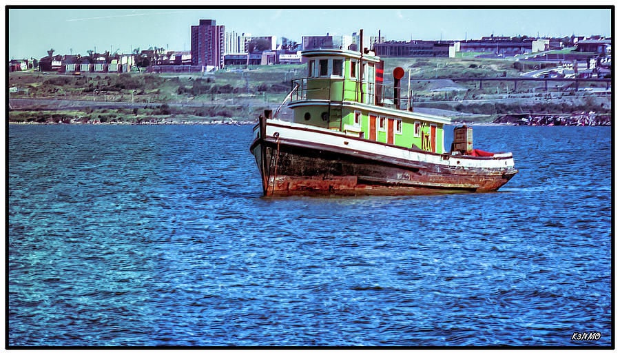 Old Tug Boat Docked in Fairview Cove Digital Art by Ken Morris
