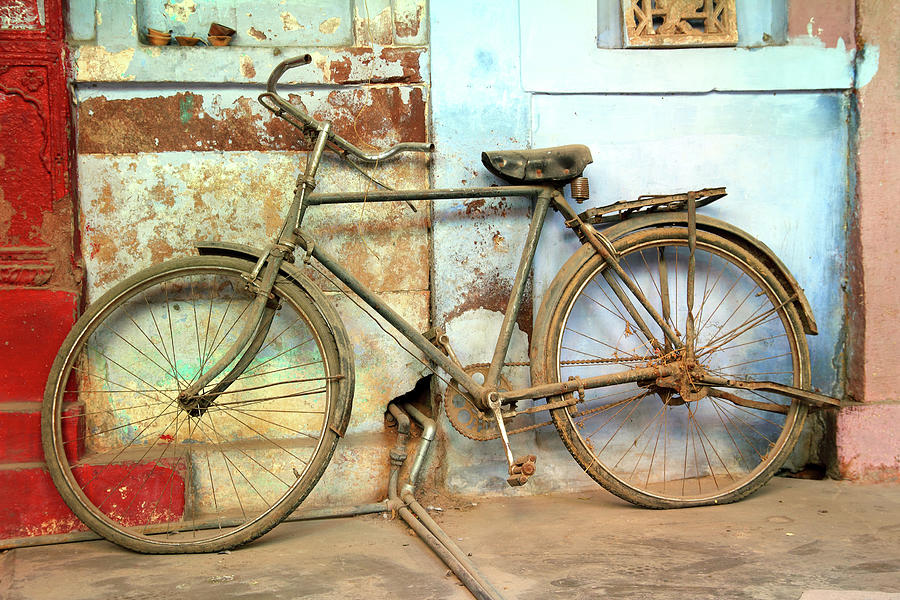Old Vintage Bicycle In India Photograph by Mikhail Kokhanchikov
