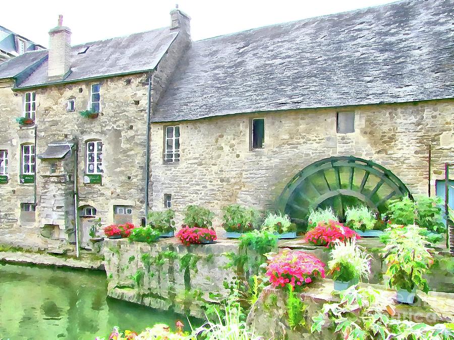 Old Water Mill - Bayeux - Normandy Digital Art by Joseph Hendrix