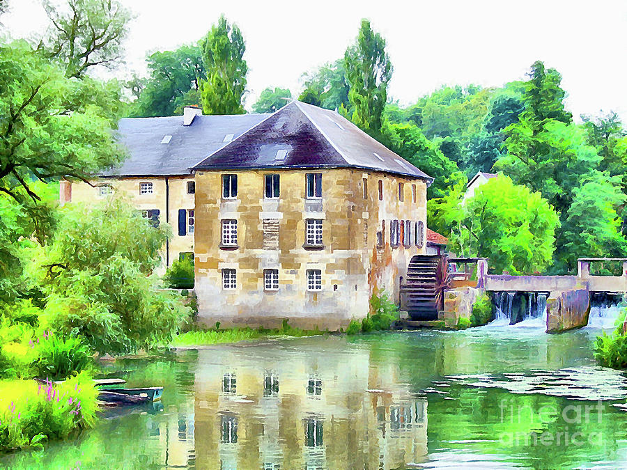 Old Water Mill, Stenay Digital Art by Joseph Hendrix