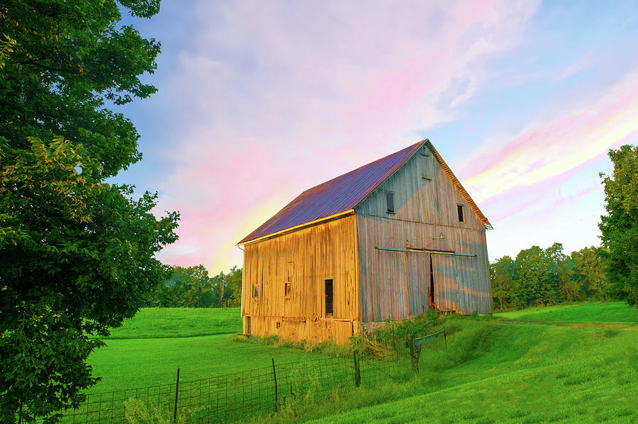 Old Weathered Barn in early morning-Howard County In Photograph by ...