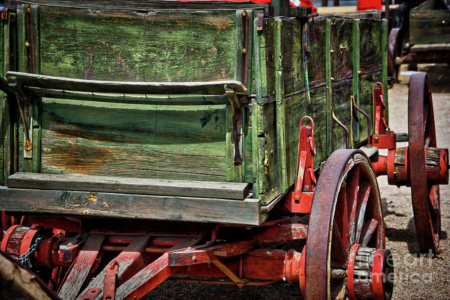 Old West Green Wagon Photograph by Kirt Tisdale