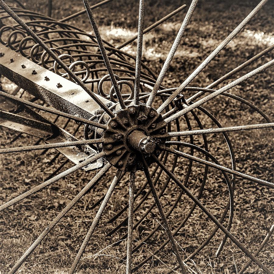 Old Wheel1-2 Photograph by John Linnemeyer
