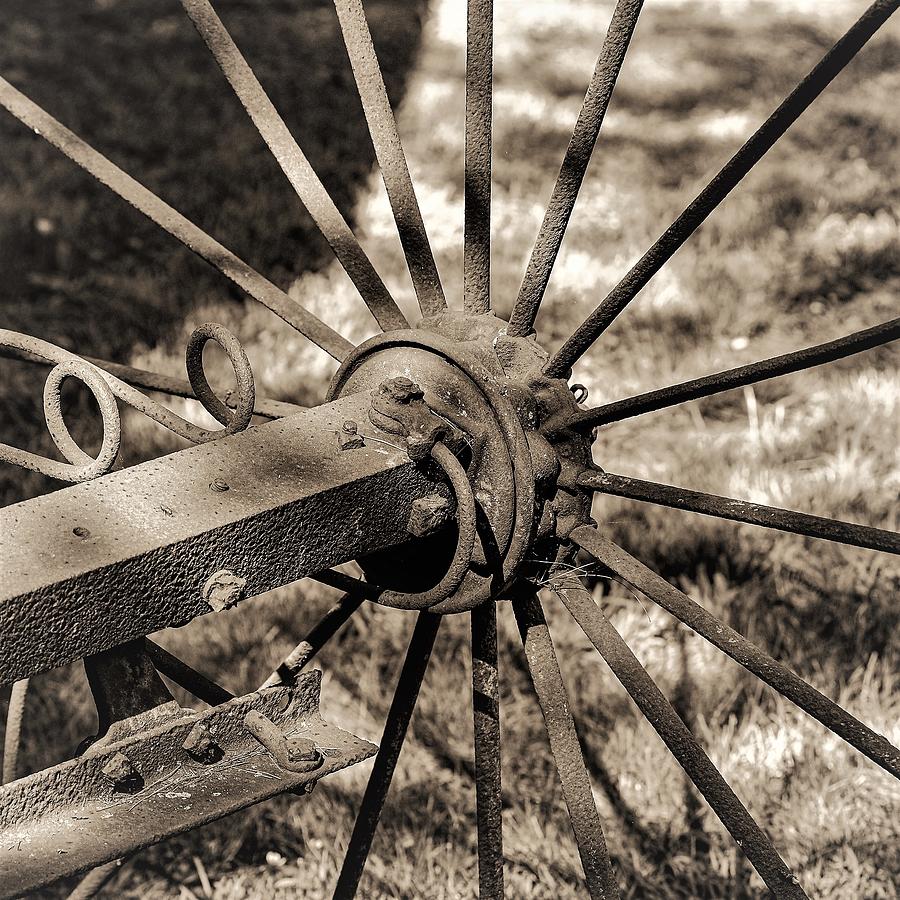 Old Wheel2-2 Photograph by John Linnemeyer