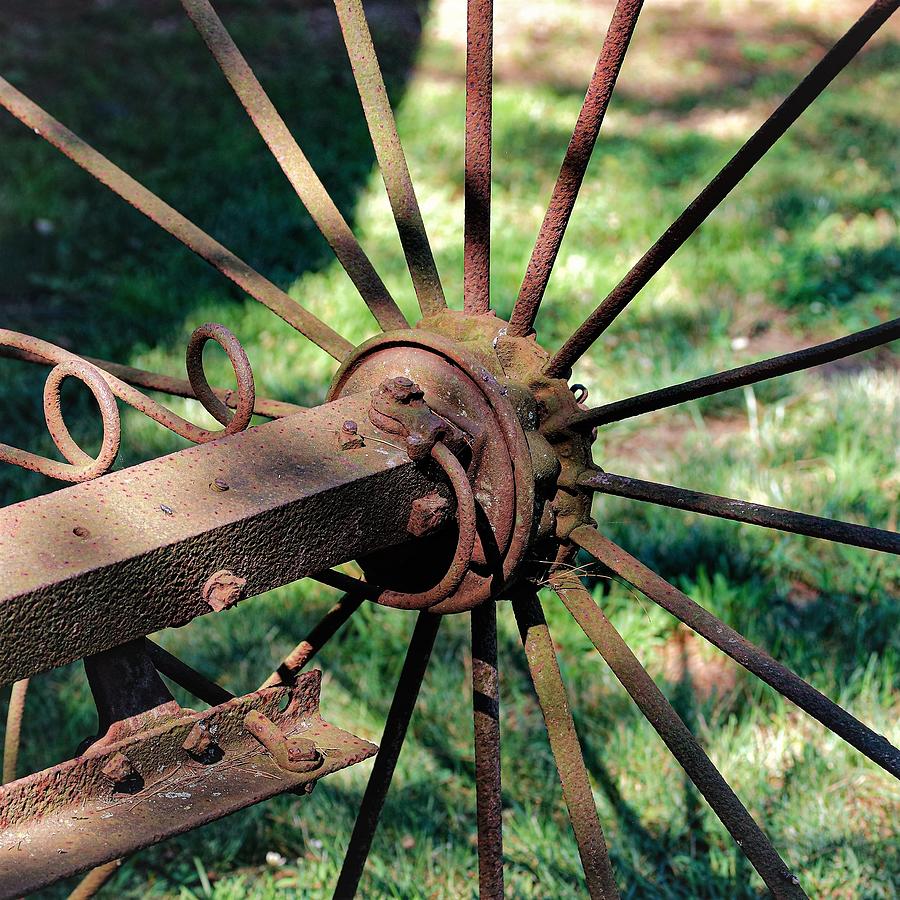 Old Wheel2 Photograph by John Linnemeyer