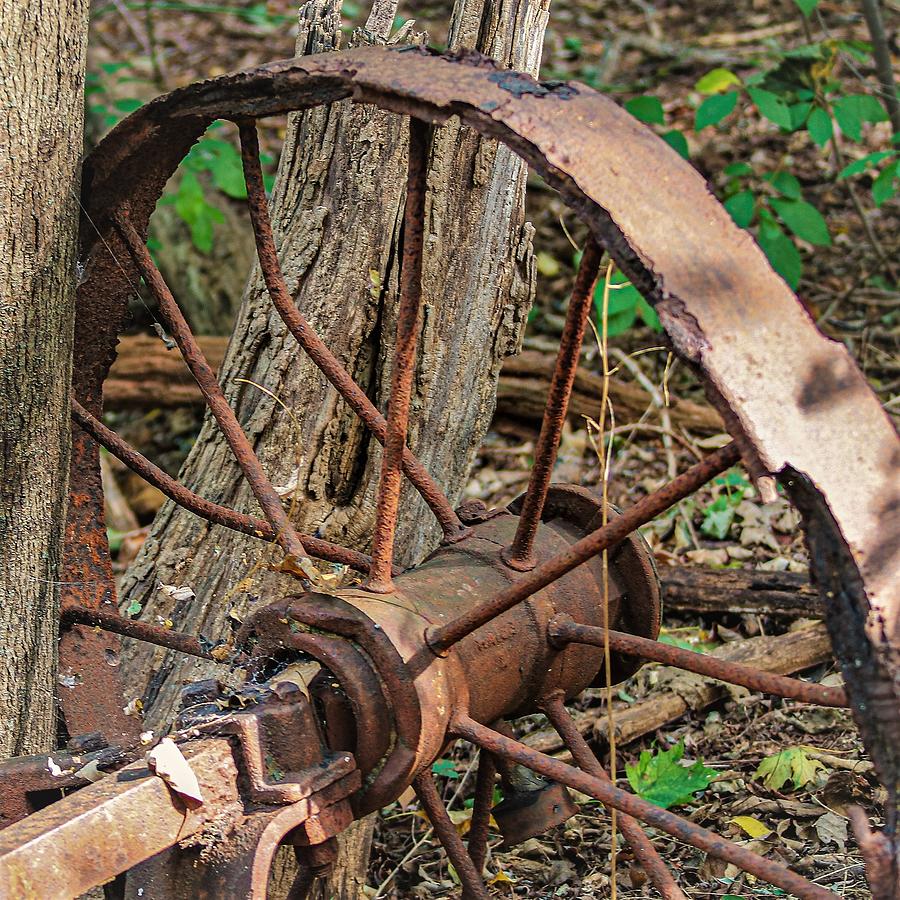 Old Wheel5 Photograph by John Linnemeyer