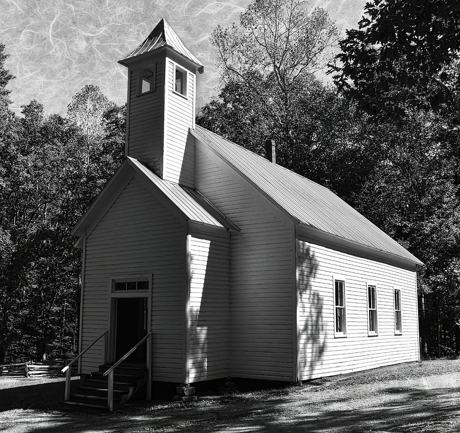 Old White Church Photograph by Vic Montgomery