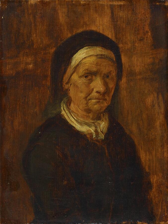 Old Woman Painting by Adriaen Brouwer Flemish ca
