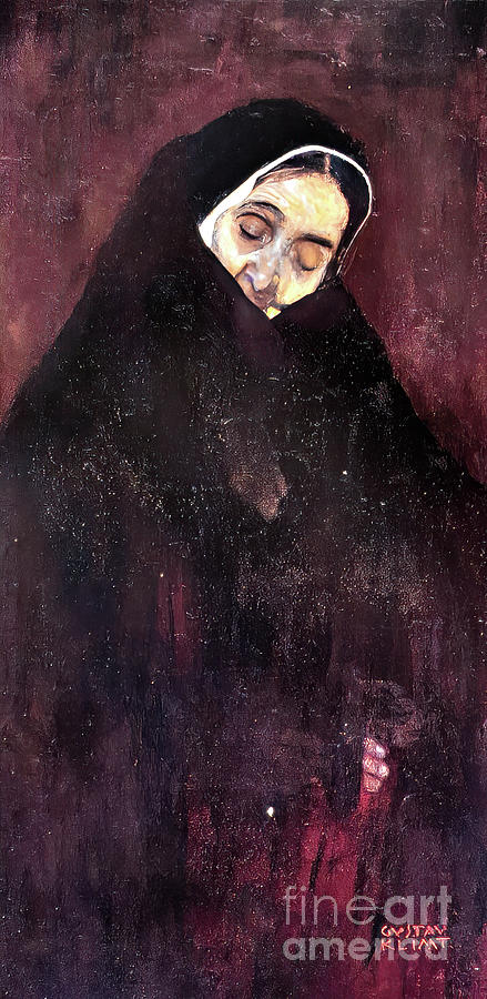 Old Woman By Gustav Klimt 1909 Painting