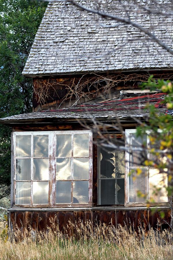 Old Wood Porch Windows Photograph by Jerry Sodorff