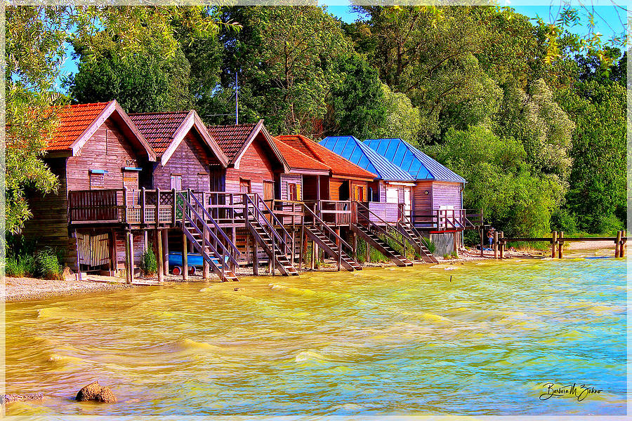 Old Wooden Boat Houses Photograph by Barbara Zahno