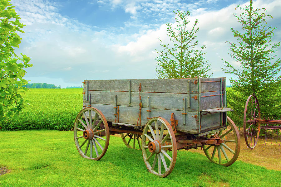 big wooden wagon