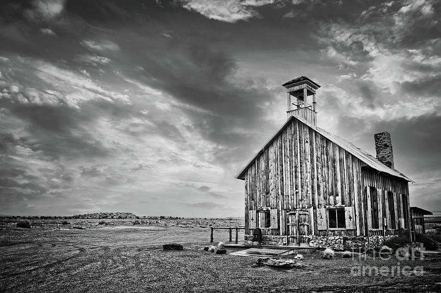 Old wooden church near Moab, Utah Photograph by Delphimages Photo Creations