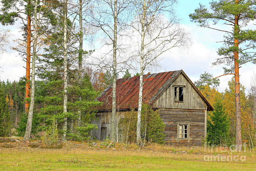 Old Wooden Country House in Autumn Photograph by Taina Sohlman - Pixels