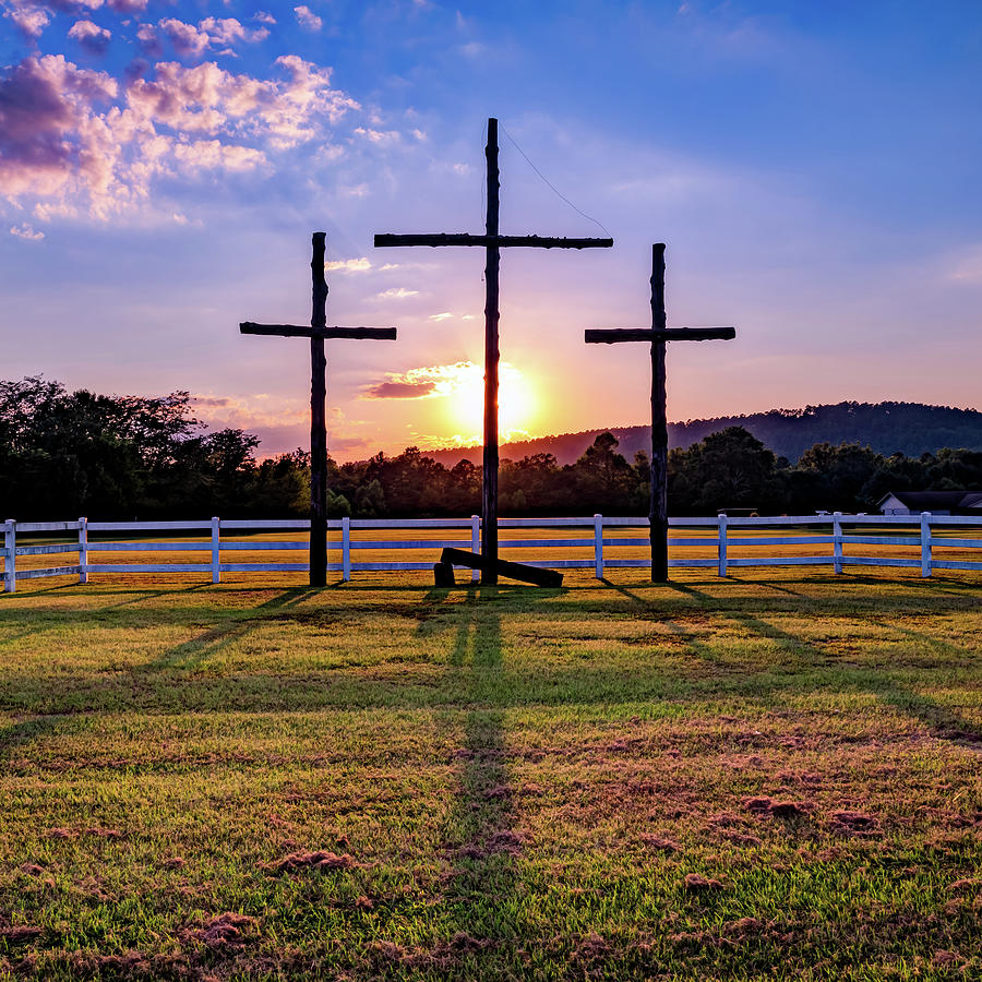 Old Wooden Crosses Sunset Photograph by Gregory Ballos - Fine Art America