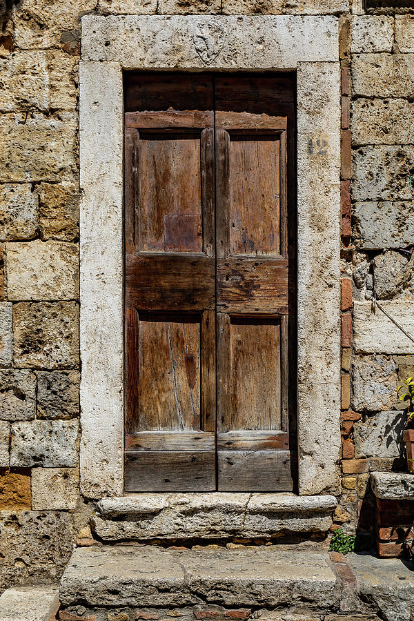 Old Wooden Door in Sienna Italy Photograph by Denise Kopko