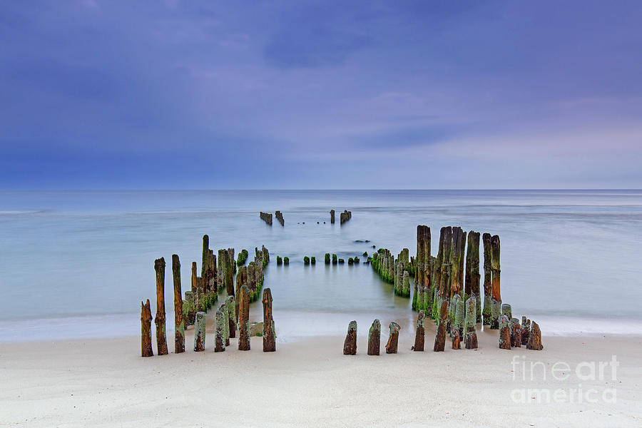 Old Wooden Groyne at Sunset Photograph by Arterra Picture Library
