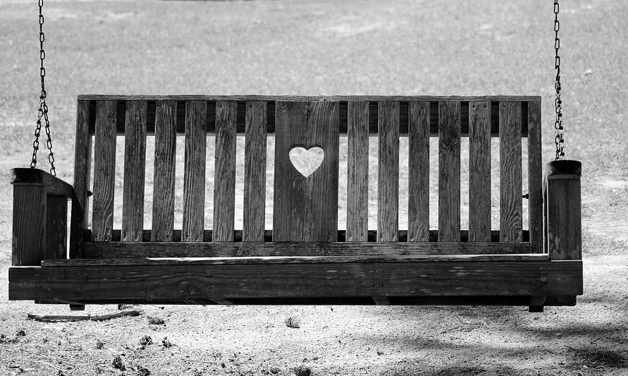 Old Wooden Heart Swing Photograph by Cynthia Guinn