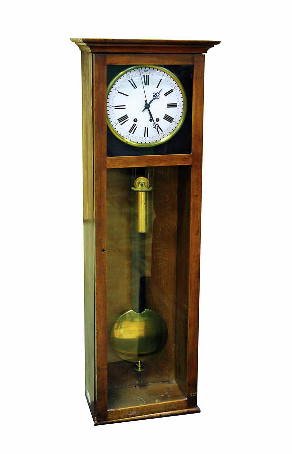 Old Wooden Pendulum Clock Photograph by Mikhail Kokhanchikov