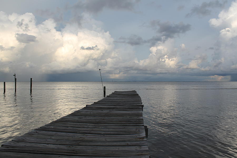 Old wooden pier Photograph by Jindra Noewi