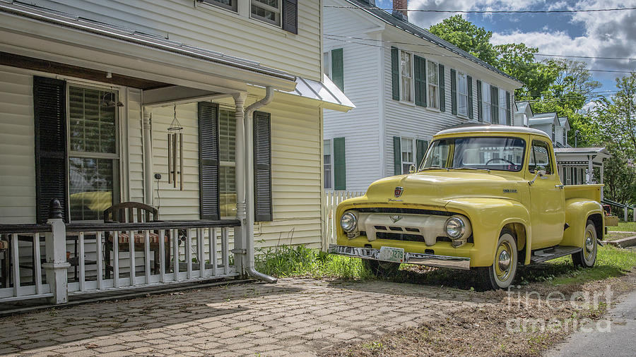 Old Yellow Ford Pickup Lyme New Hampshire Photograph by Edward Fielding