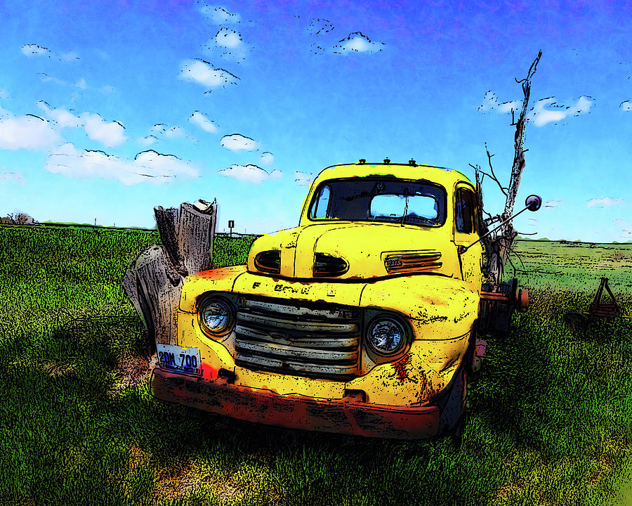 Old Yellow Ford Truck 517 Photograph