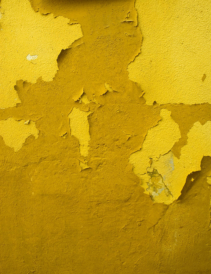 Old yellow wall with peeling paint Photograph by Lyn Holly Coorg