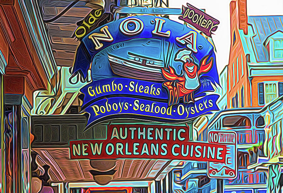 Olde N O L A Cookery  on Bourbon Street Photograph by Debra Martz