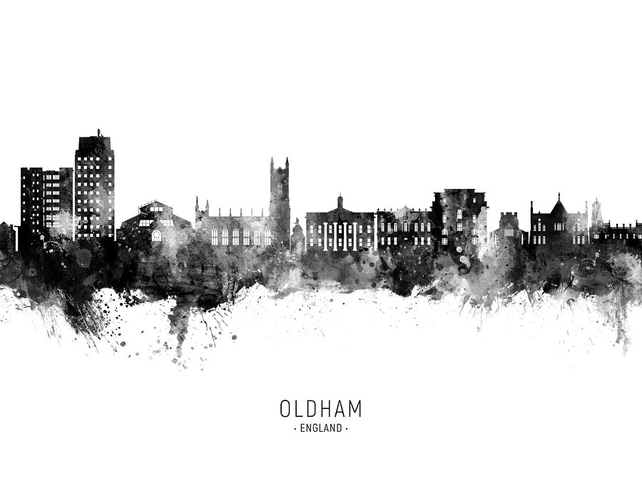 Oldham England Skyline #60 Digital Art by Michael Tompsett