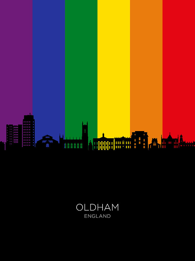 Oldham England Skyline #80 Digital Art by Michael Tompsett