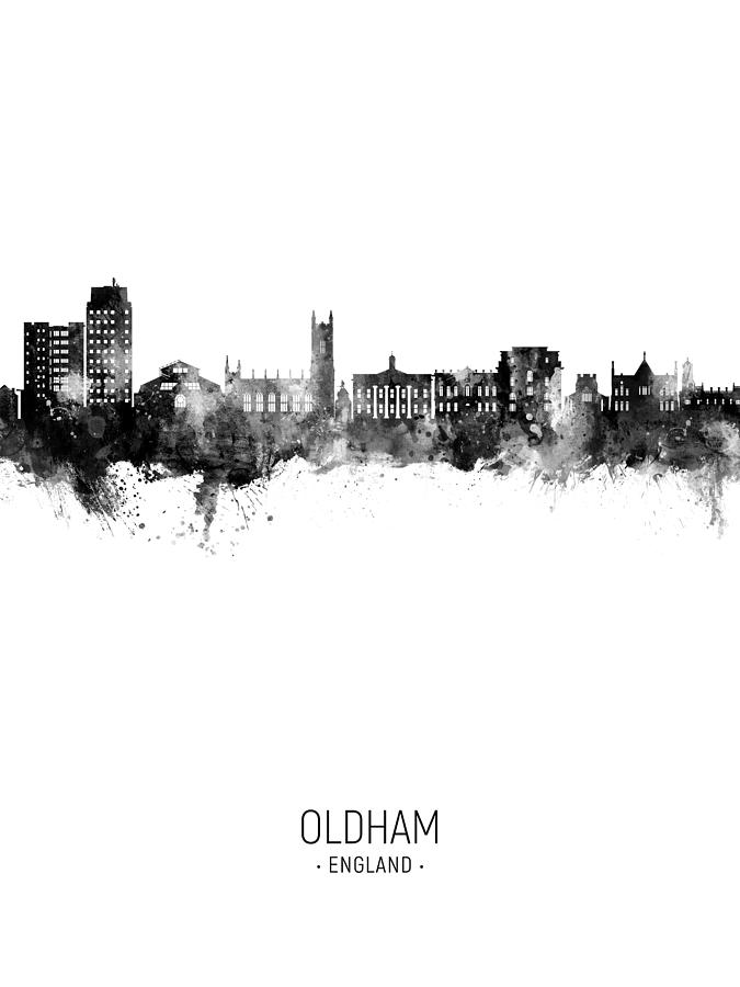 Oldham England Skyline #85 Digital Art by Michael Tompsett