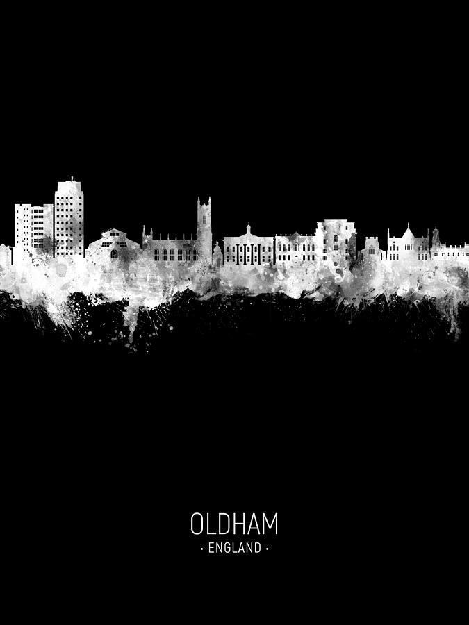 Oldham England Skyline #86 Digital Art by Michael Tompsett