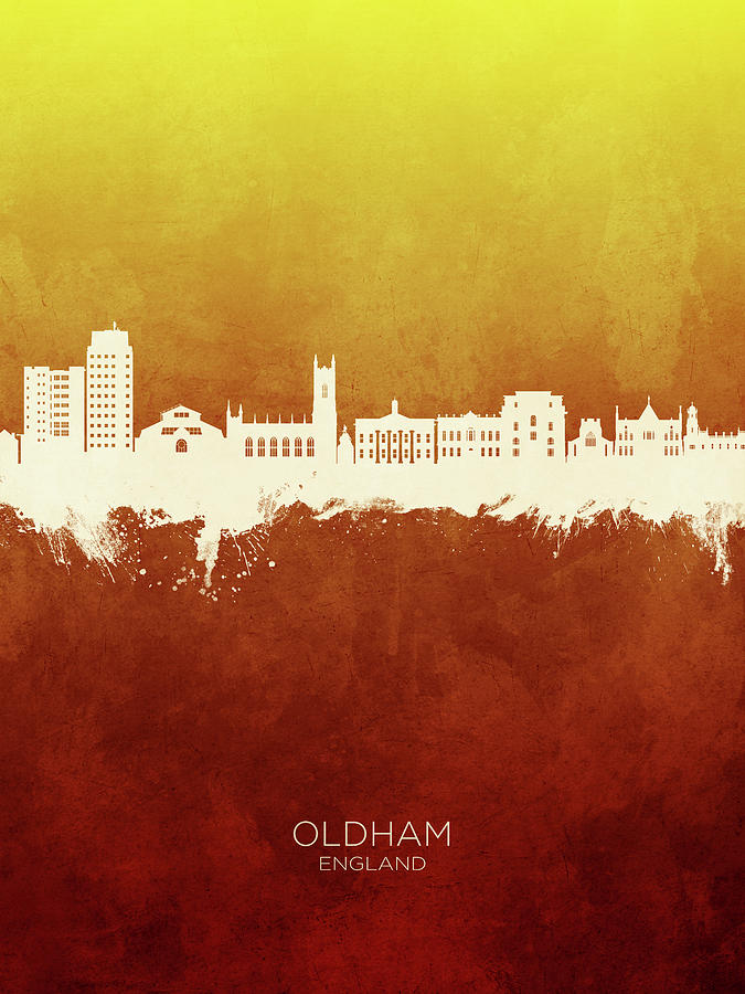 Oldham England Skyline #96 Digital Art by Michael Tompsett