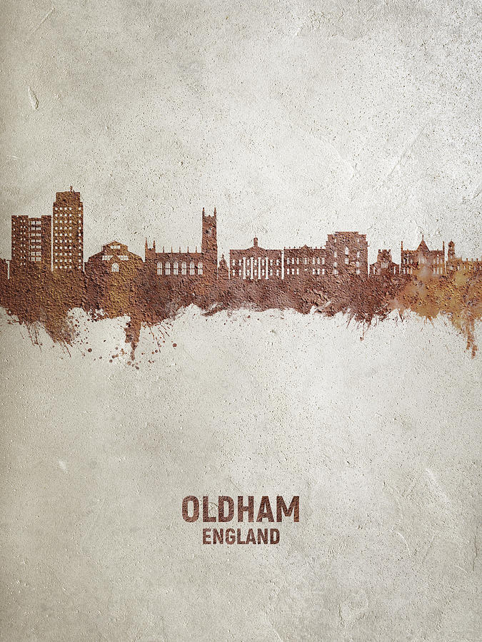 Oldham England Skyline #97 Digital Art by Michael Tompsett